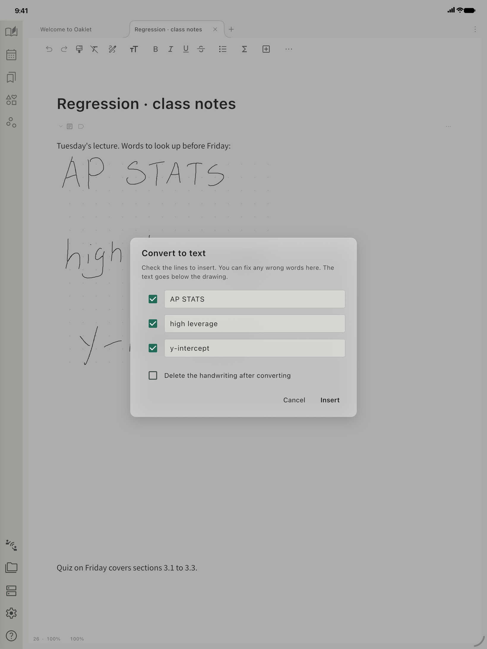 Your Handwriting, as Text